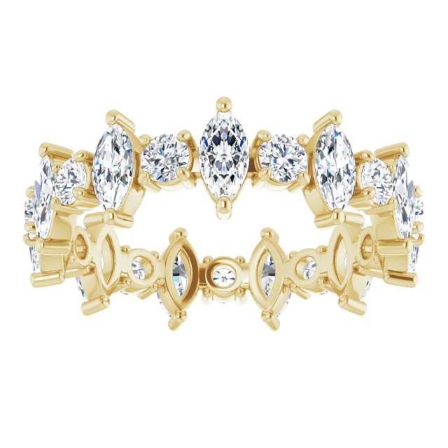 2.20 ct. Marquise & Round Diamond Eternity Band-VIRABYANI